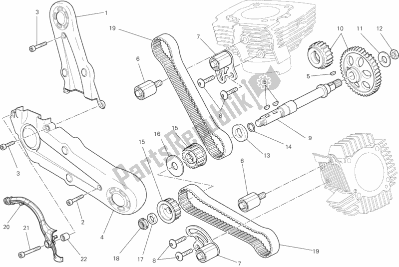 Todas las partes para Correa Dentada de Ducati Monster 795 ABS Corse Stripe CHN-Thailand 2015